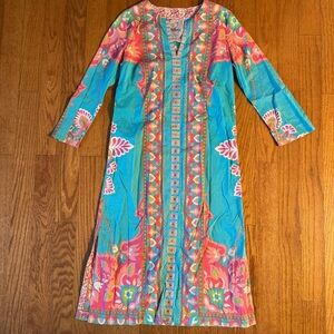 Robert Graham Pink and Blue Long Sleeve Dress Women’s No Size
